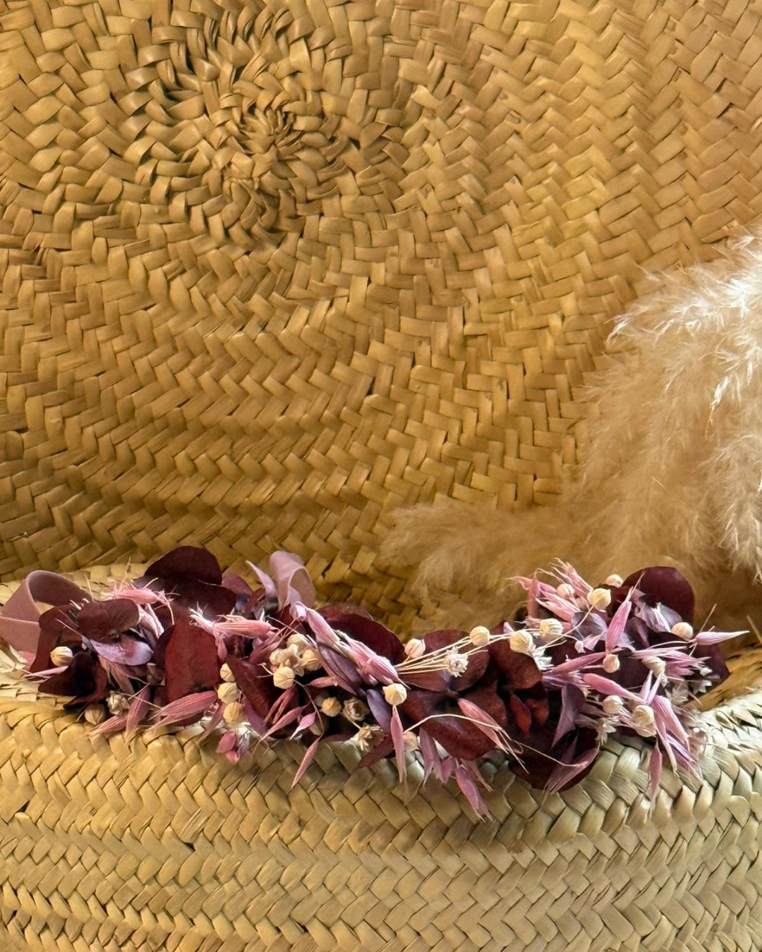 Corona Boho Borgoña