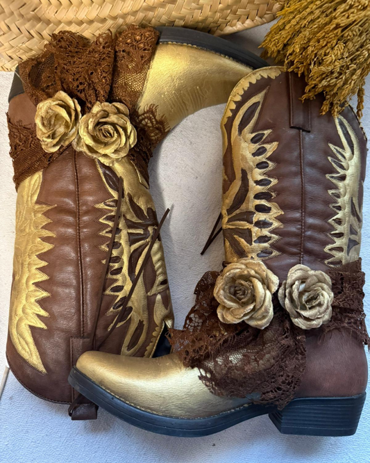 Botas Rosa del Oeste (Talla 36)