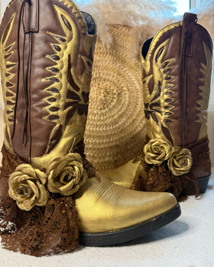 Botas Rosa del Oeste (Talla 36)