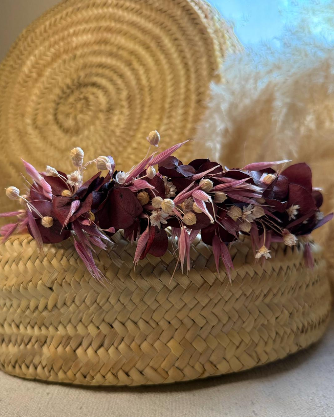 Corona Boho Borgoña