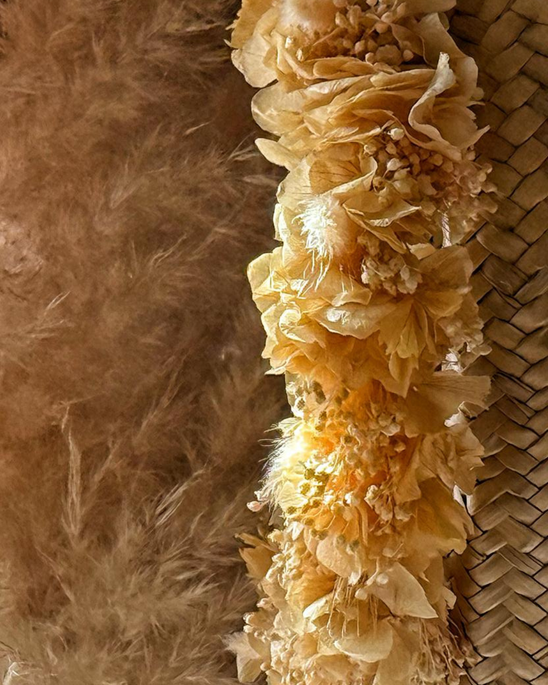 Corona Luz Melocotón Vintage